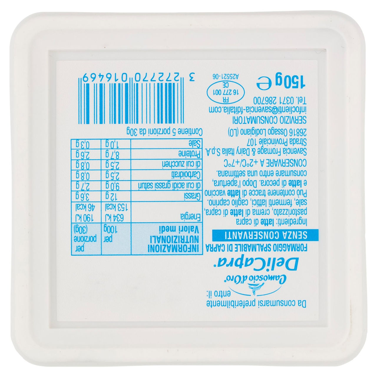 Camoscio d'Oro DeliCapra Spalmabile 100% Capra 150 g