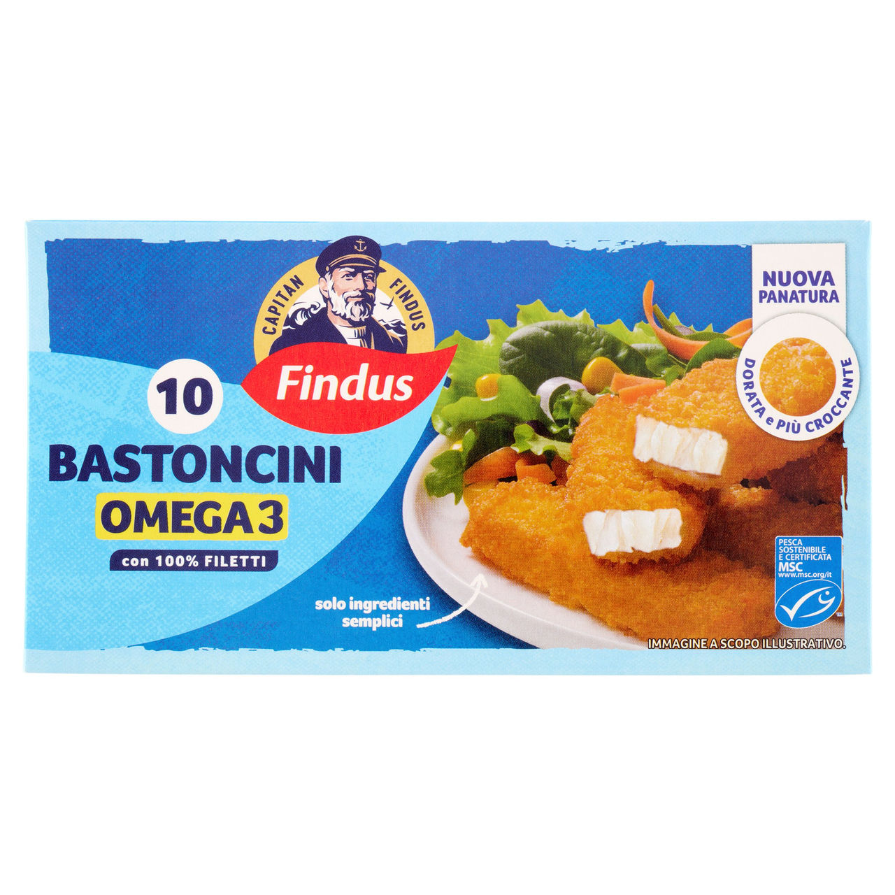 Capitan Findus 10 Bastoncini con 100% Filetti con Omega 3 250 g