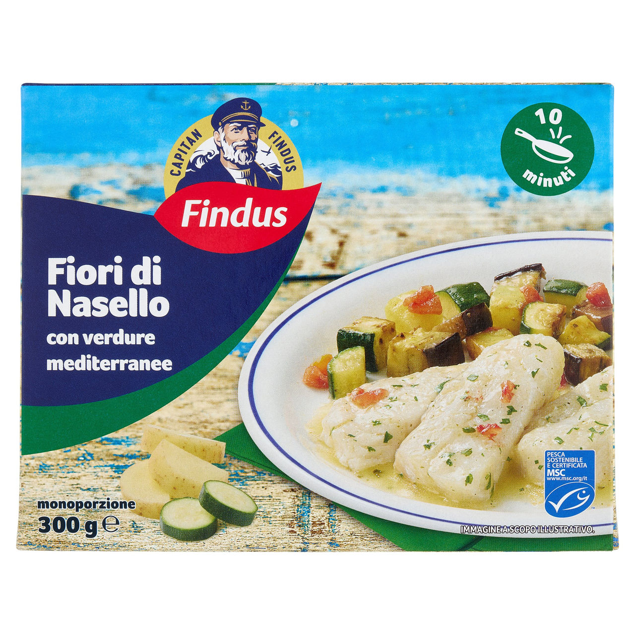 Capitan Findus Fiori Di Nasello con verdure mediterranee 300 g