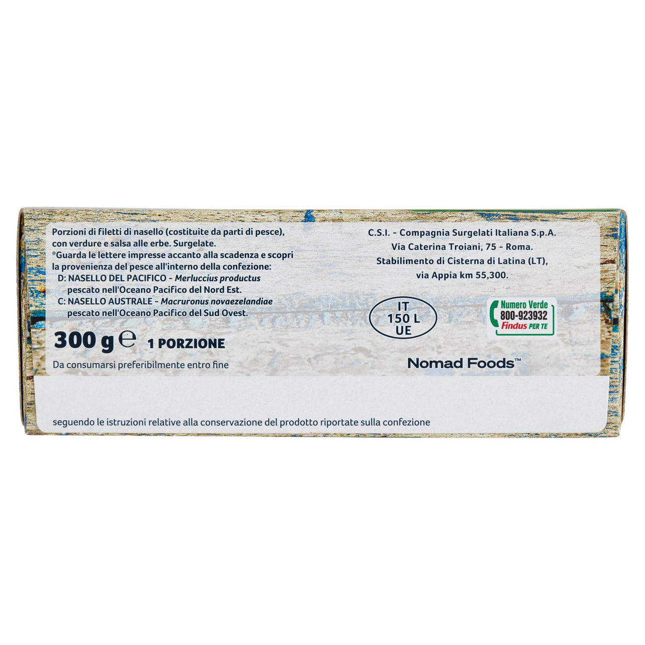 Capitan Findus Fiori Di Nasello con verdure mediterranee 300 g