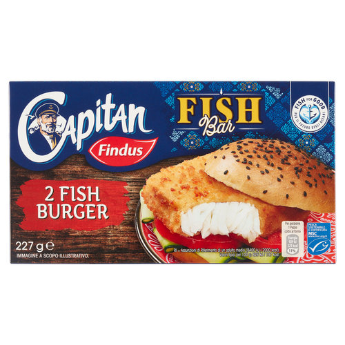Capitan Findus Fish Bar 2 Fish Burger 227 g