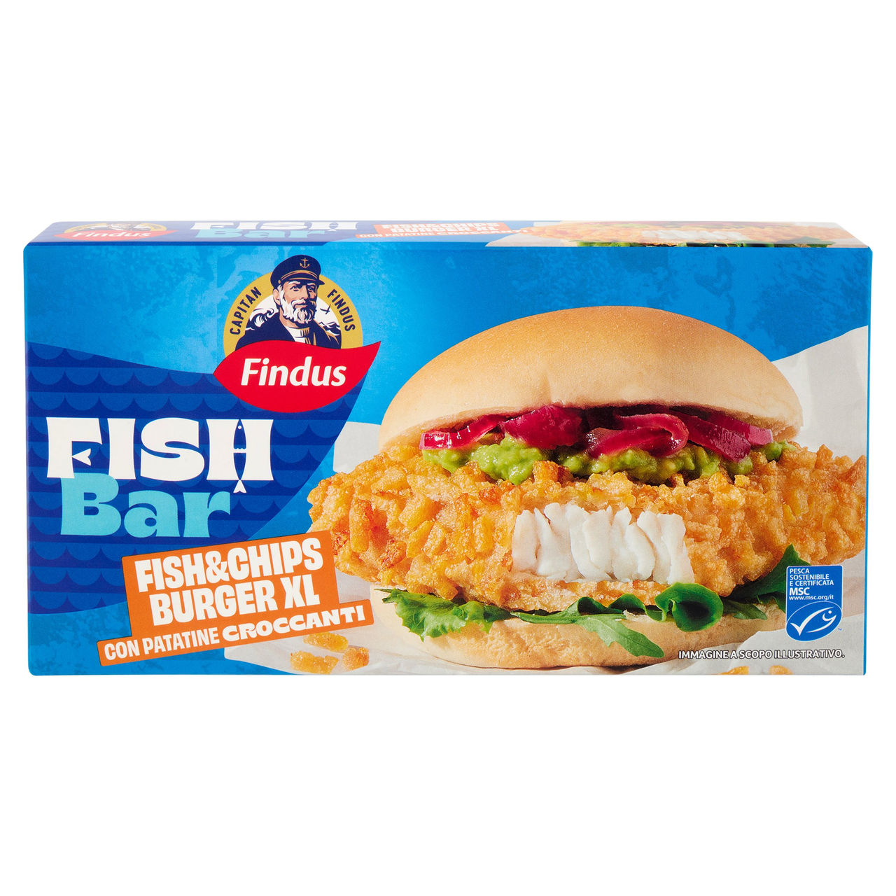 Capitan Findus Fish Bar 2 Fish & Chips Burger XL 270 g