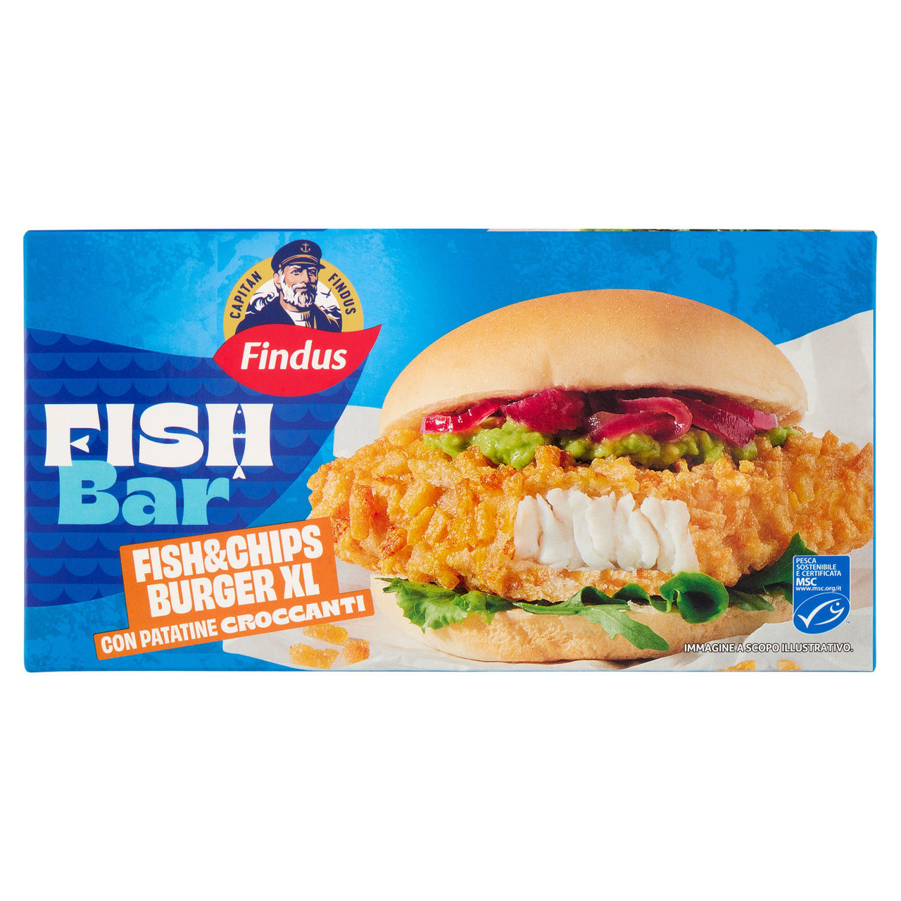 Capitan Findus Fish Bar 2 Fish & Chips Burger XL 270 g