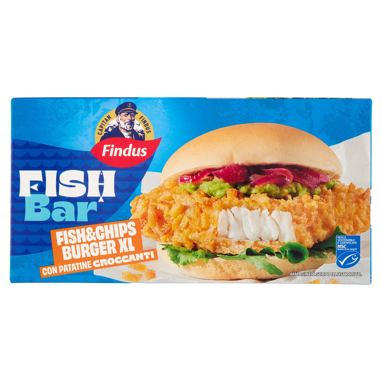 Capitan Findus Fish Bar 2 Fish & Chips Burger XL 270 g