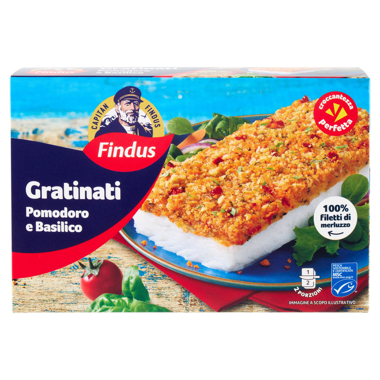 Capitan Findus I Gratinati Merluzzo con Pomodoro e Basilico 380 g