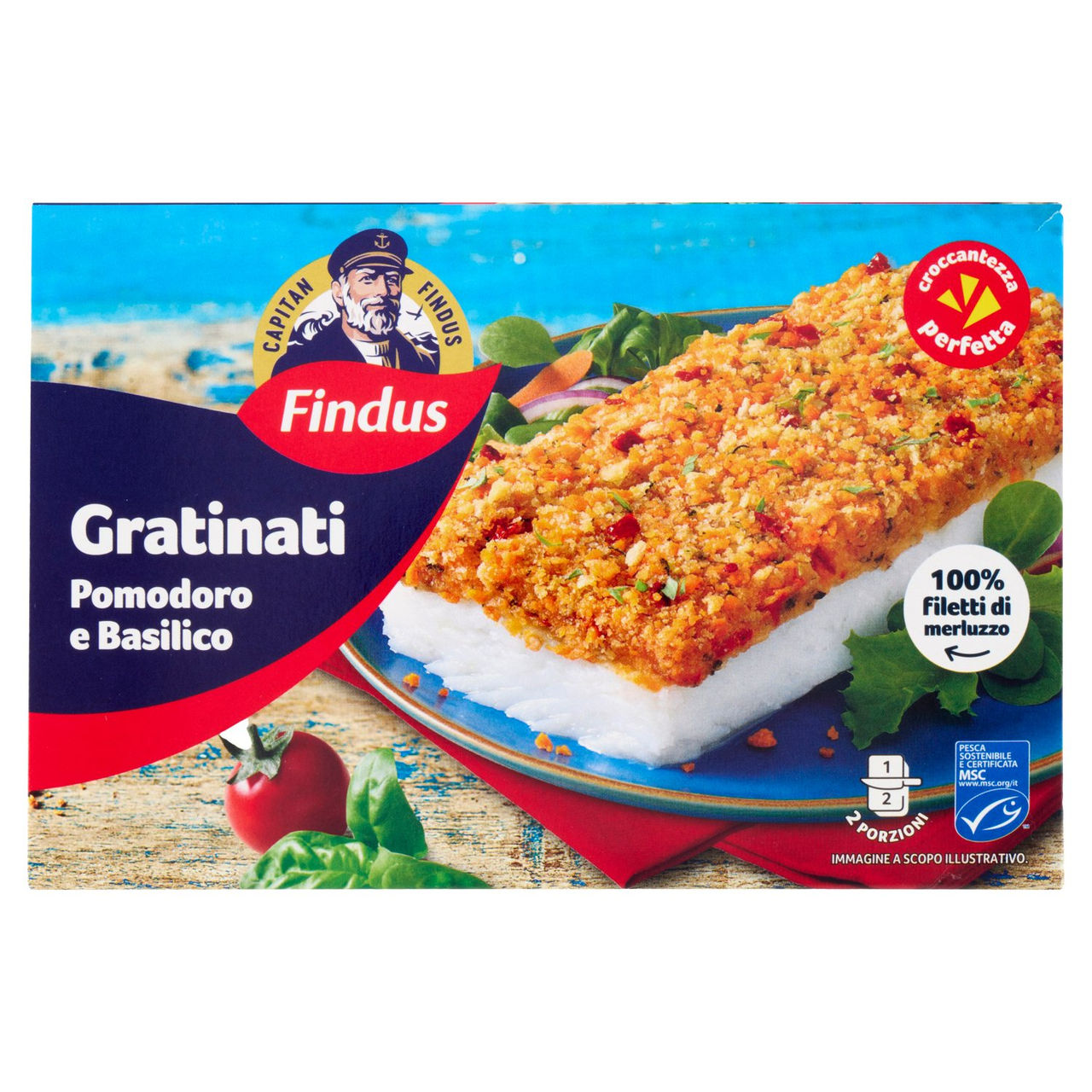 Capitan Findus I Gratinati Merluzzo con Pomodoro e Basilico 380 g
