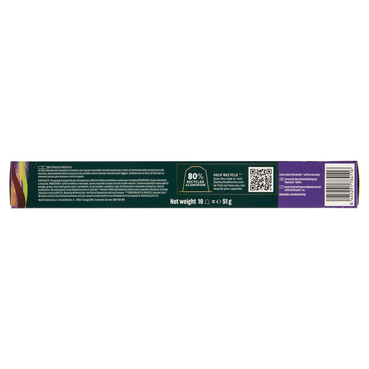 Capsule compatibili Nespresso Starbucks chocolate hazelnut 51 g