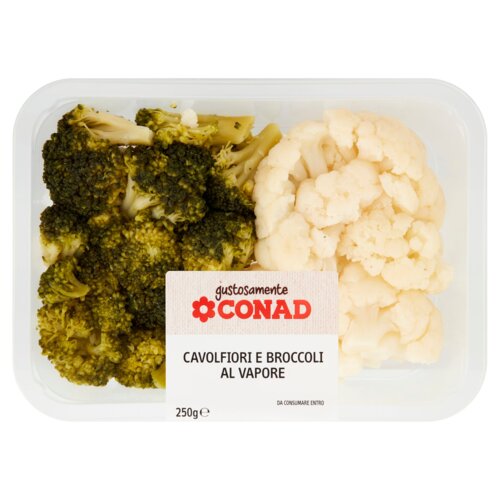 Cavolfiori e Broccoli al Vapore 250 g Gustosamente Conad
