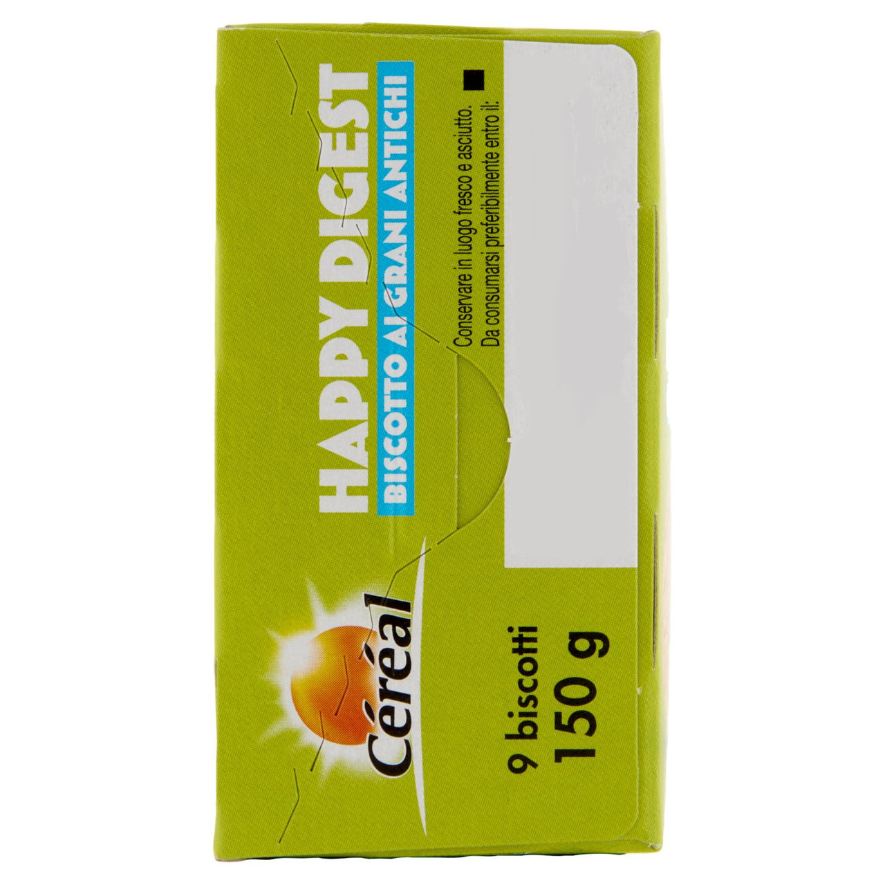 Céréal Happy Digest, Biscotto ai Grani Antichi, Senza Glutine, Senza Lattosio - 150 g