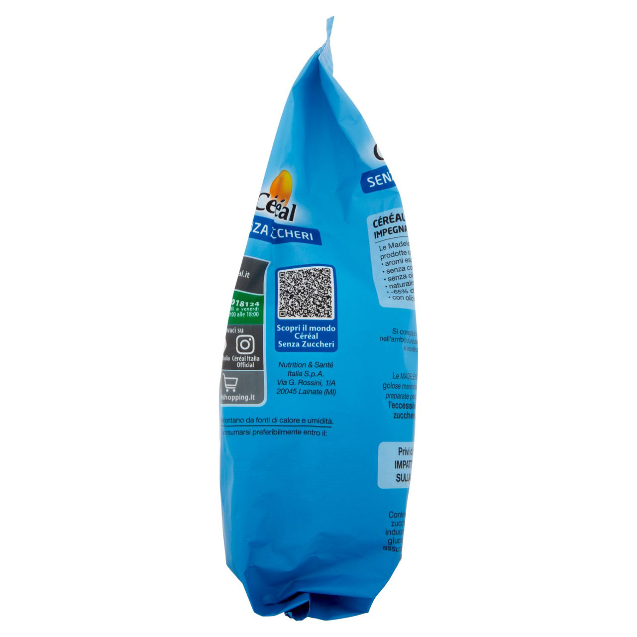 Céréal Senza Zuccheri Madeleine, senza Lattosio, senza Olio di Palma (6 monoporzioni) - 150g