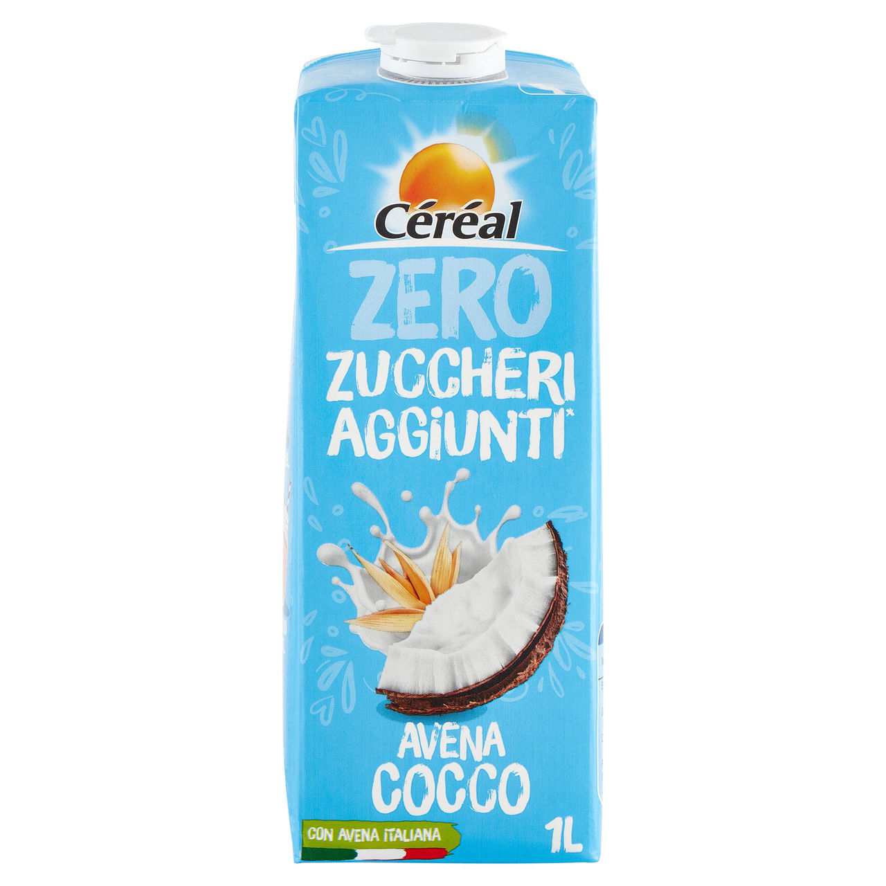 Céréal Zero Zuccheri Aggiunti Avena Cocco drink, bevanda vegetale con avena italiana - 1L