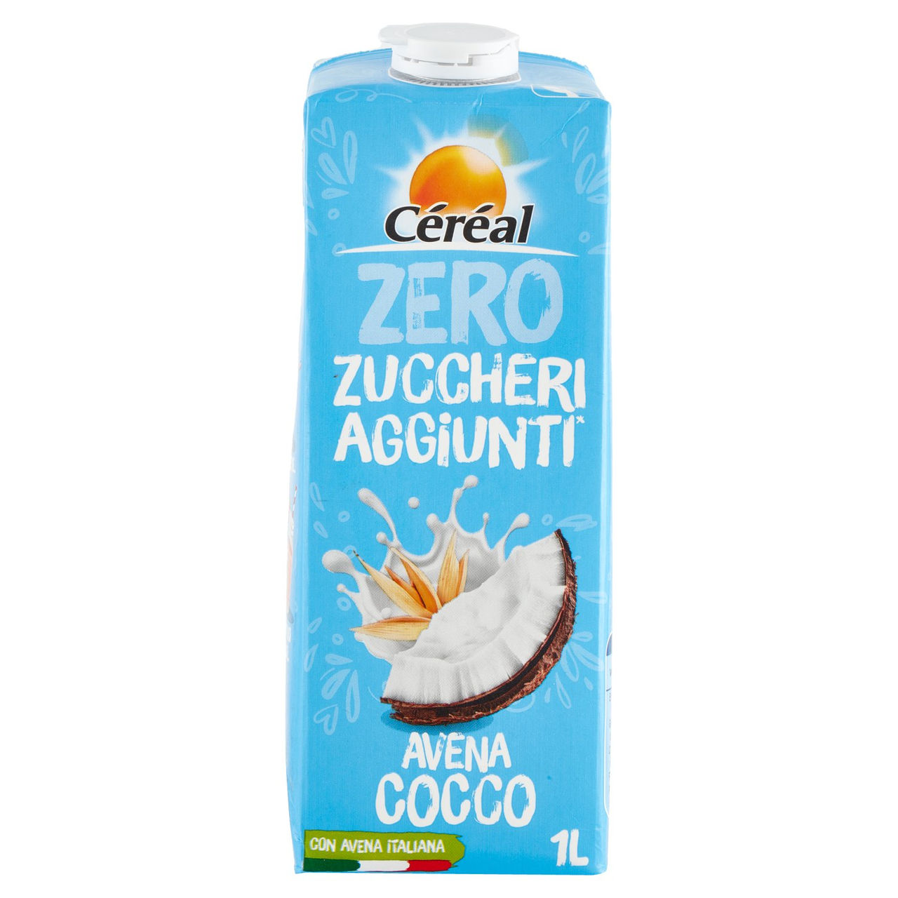 Céréal Zero Zuccheri Aggiunti Avena Cocco drink, bevanda vegetale con avena italiana - 1L
