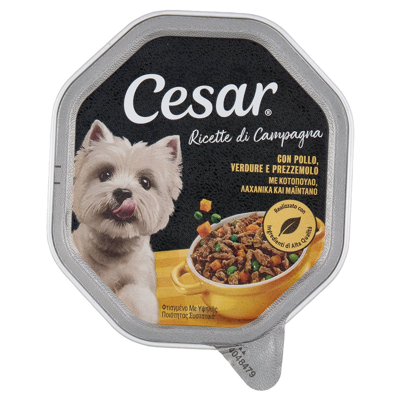Cesar Cibo Umido Cane in Vaschetta Ricette di Campagna Pollo e Verdurine in salsa 150g