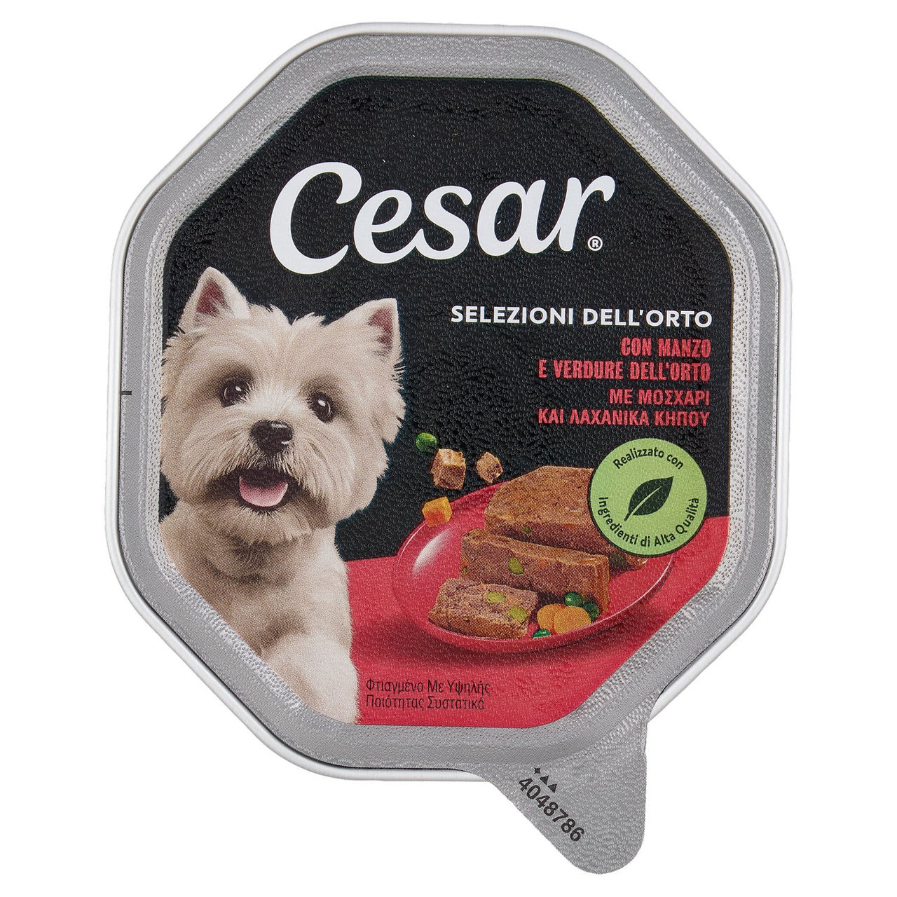 Cesar Cibo Umido Cane in Vaschetta Selezione Orto Manzo e verdure 150g