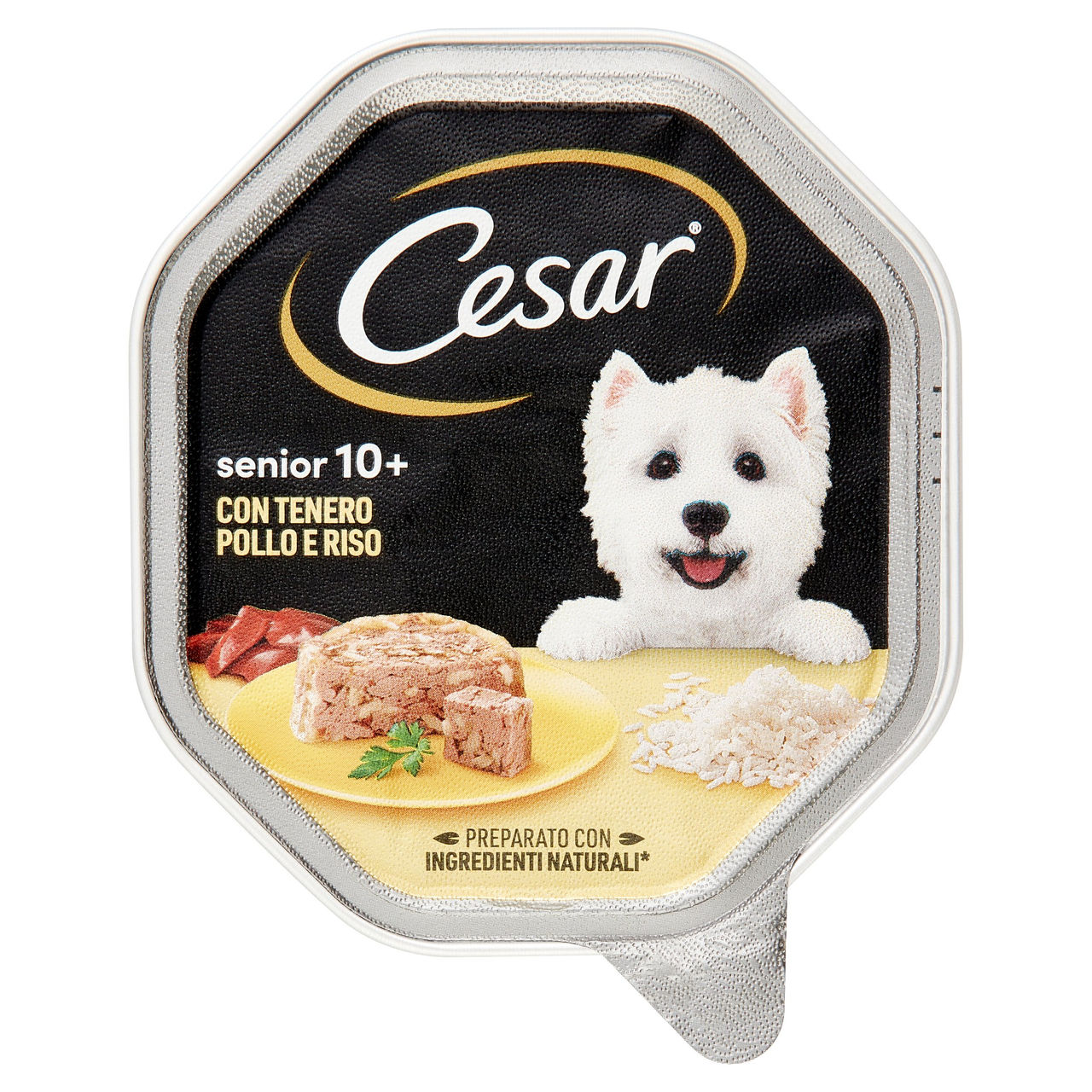 Cesar Senior 10  Cibo Umido Cane con Tenero Pollo e Riso 150 g