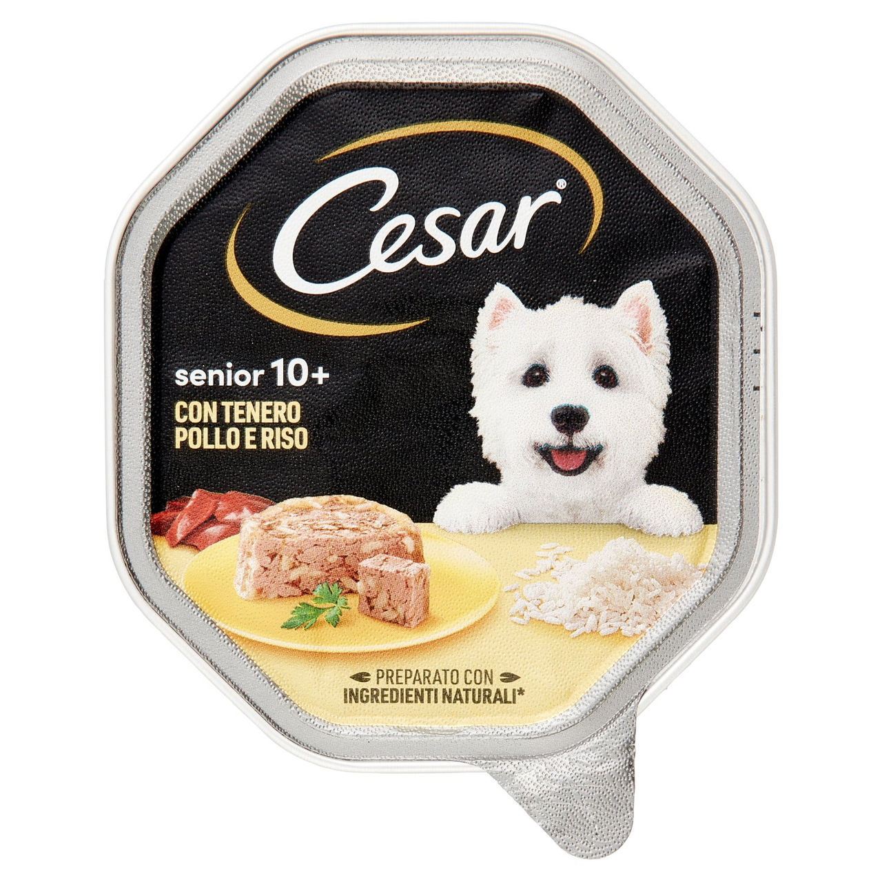 Cesar Senior 10  Cibo Umido Cane con Tenero Pollo e Riso 150 g