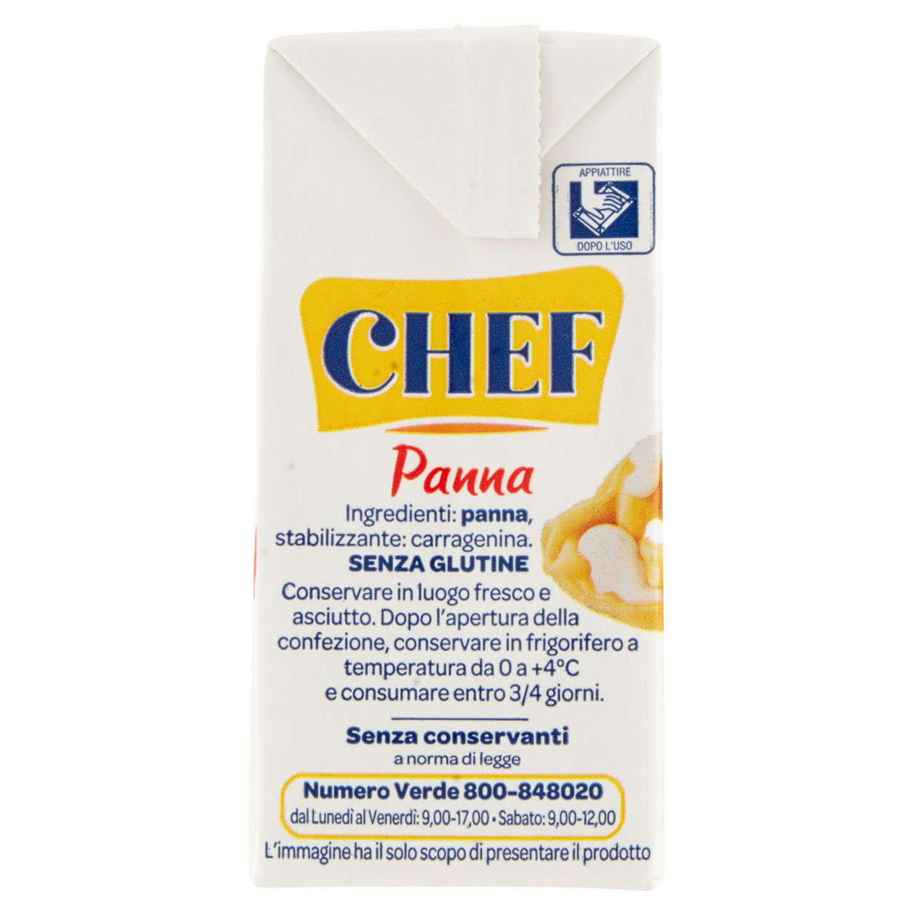 Chef Panna 200 ml in vendita online