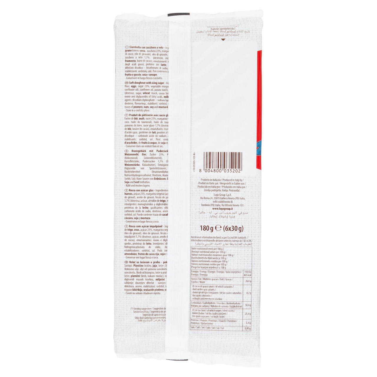 Ciambelle Gastone Lago zuccherate 180 g
