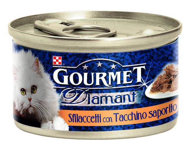 Cibo per gatti Diamant Gourmet Purina tacchino saporito 85 g