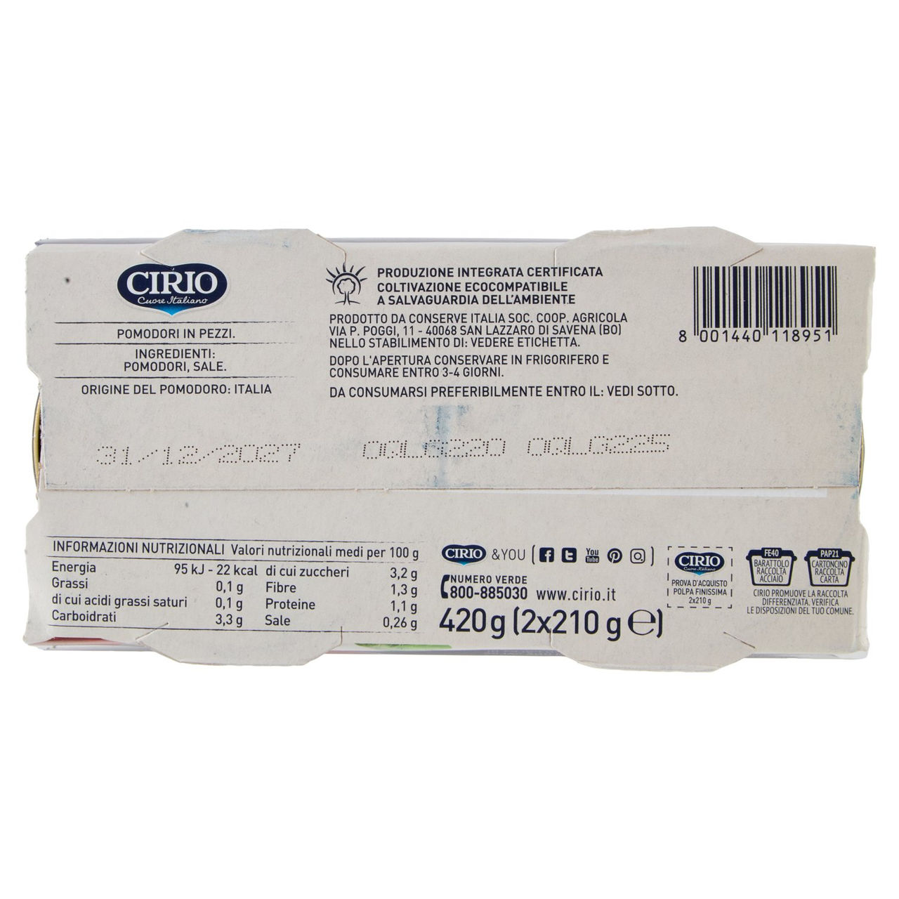 Cirio Polpa Finissima 2 x 210 g