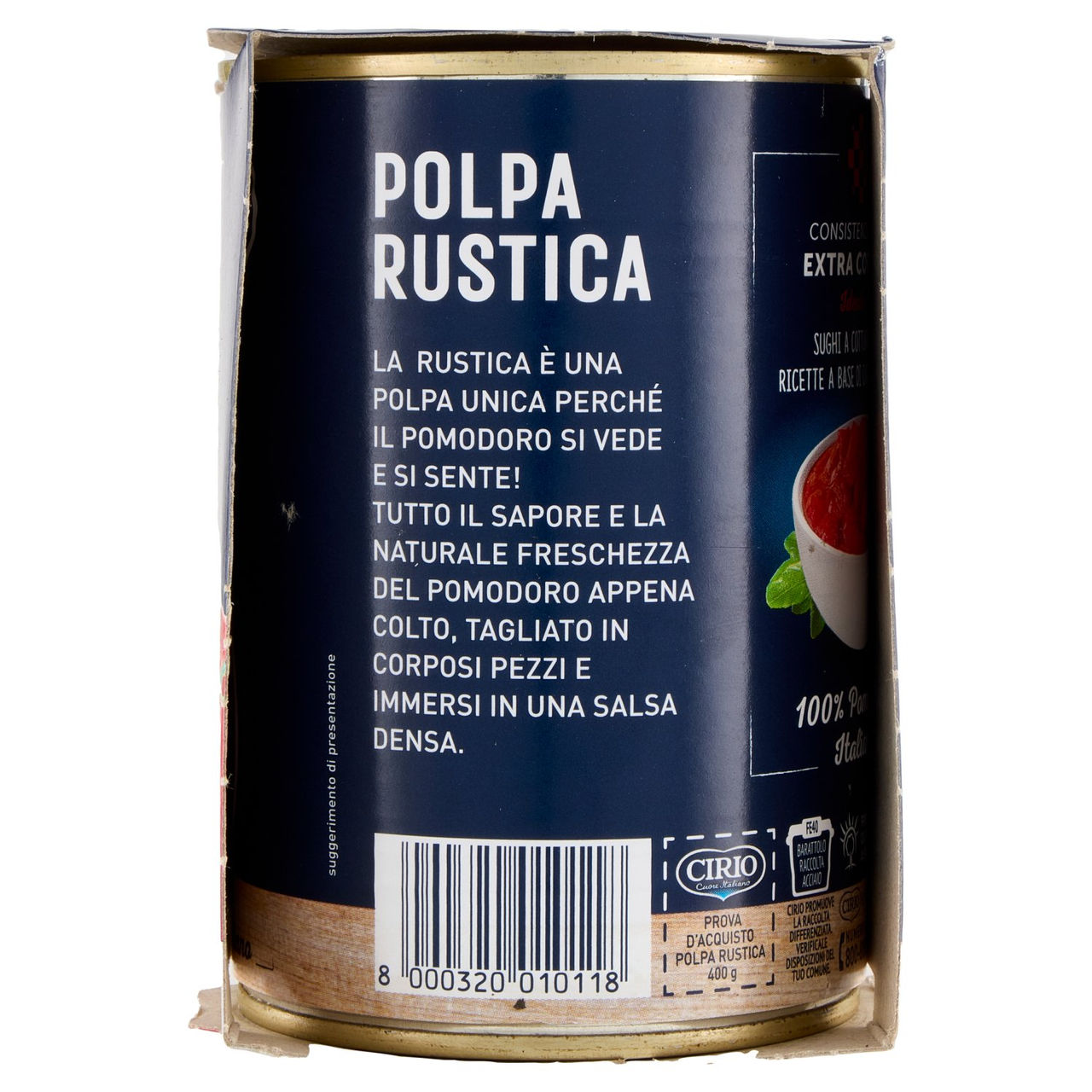 Cirio Polpa Rustica in Corposi Pezzi 3 x 400 g