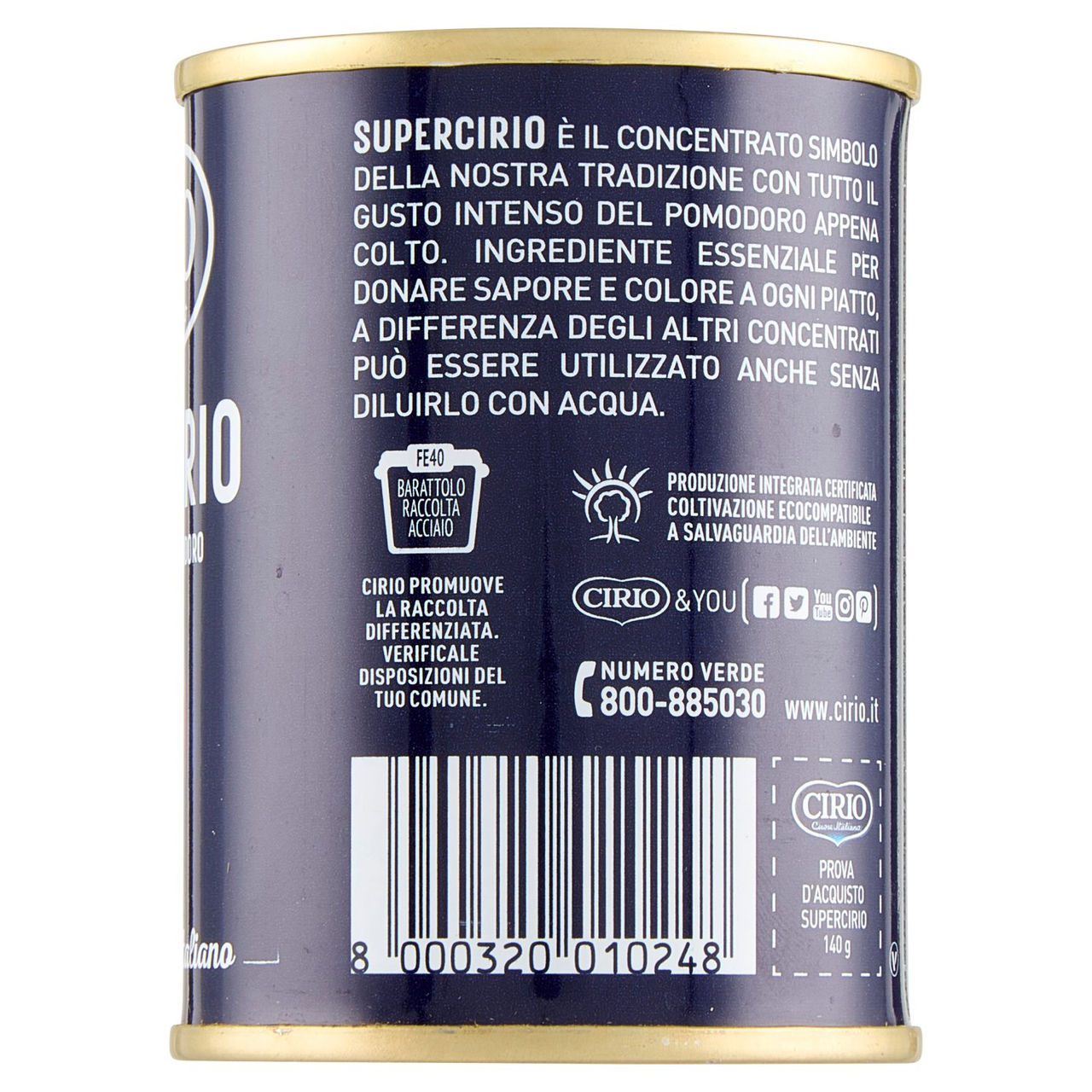 Cirio Supercirio Concentrato di Pomodoro 140 g