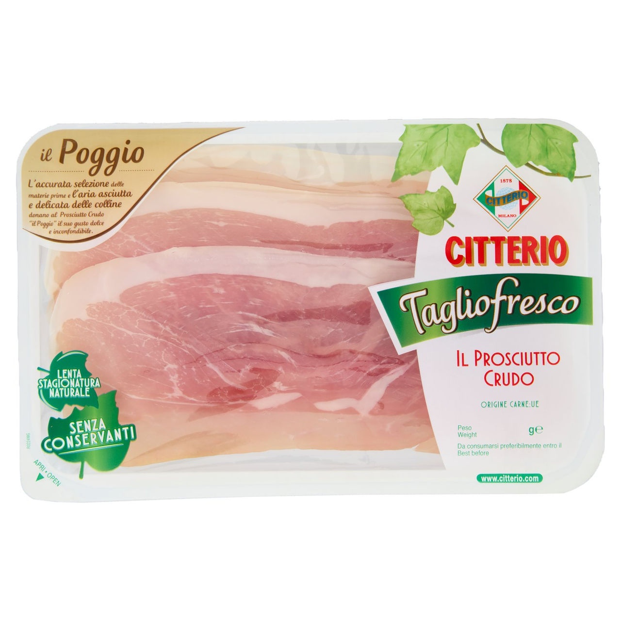 Citterio Tagliofresco il Prosciutto Crudo il Poggio 70 g