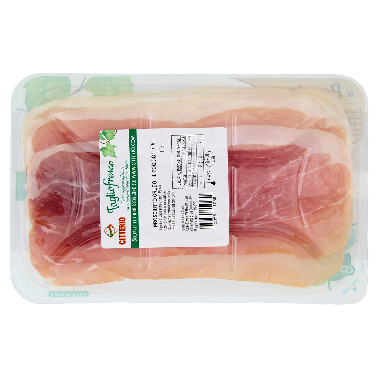 Citterio Tagliofresco il Prosciutto Crudo il Poggio 70 g