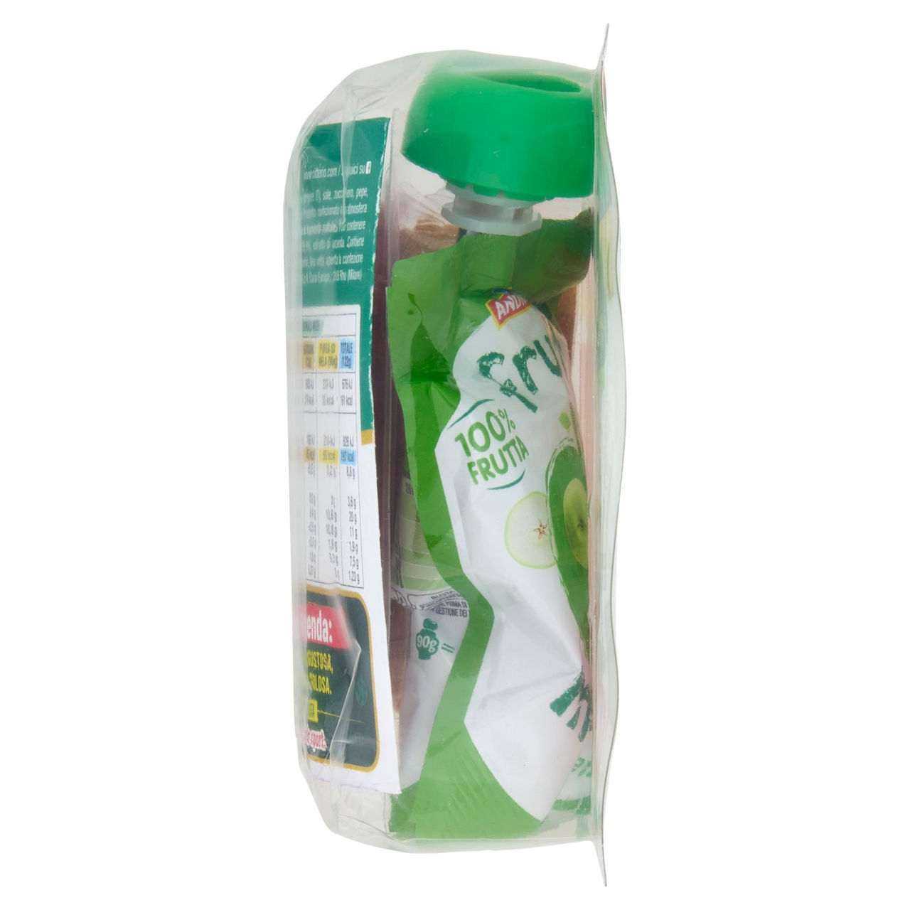 Citterio un due tris! merenda purea di mela   bastoncini di Salame   Grissini 122 g