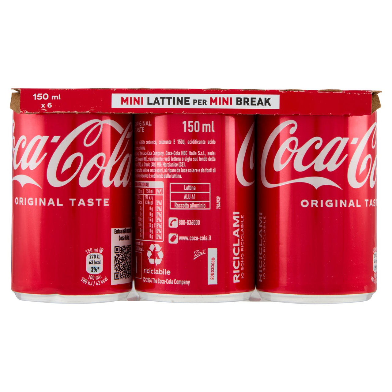 Coca-Cola Original Minican 6 x 150 ml