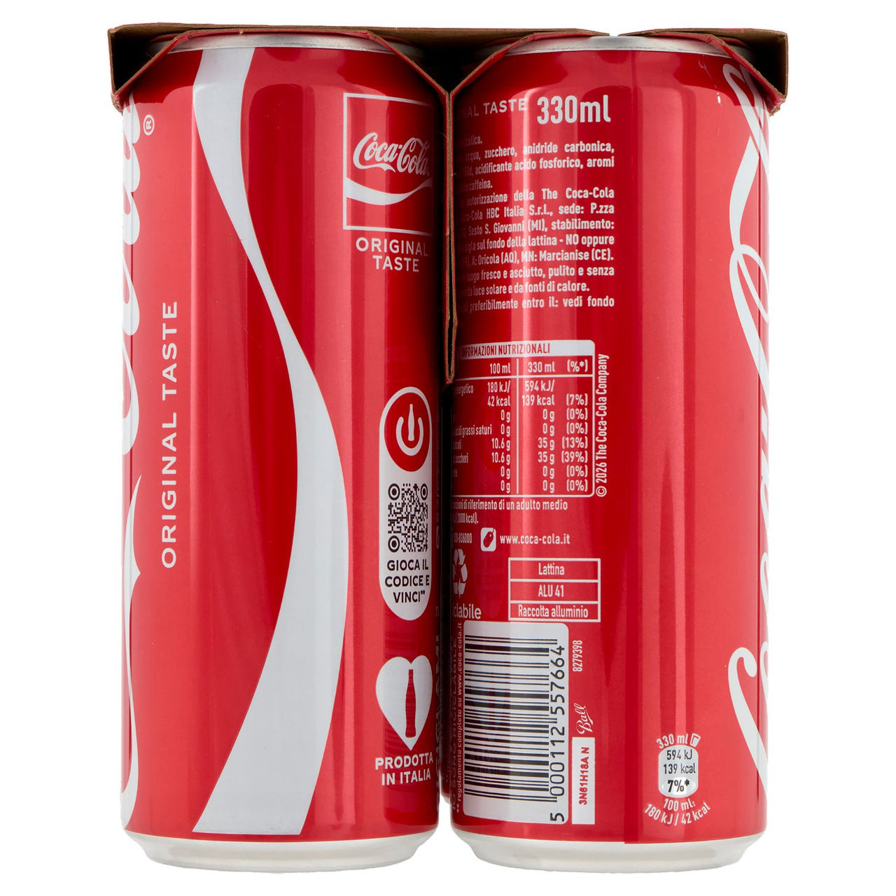 Coca-Cola Original Taste Regular Can 6 x 330 ml