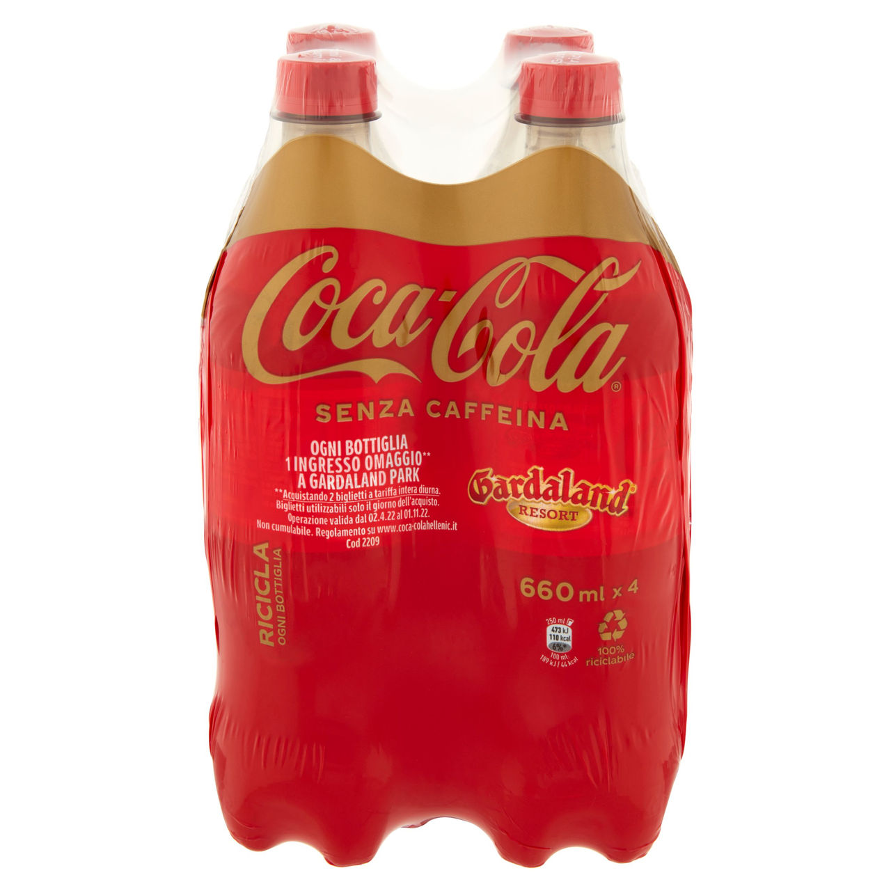 COCA-COLA Senza Caffeina PET 4 x 660 ml