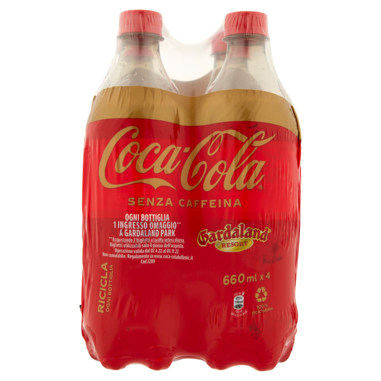 COCA-COLA Senza Caffeina PET 4 x 660 ml