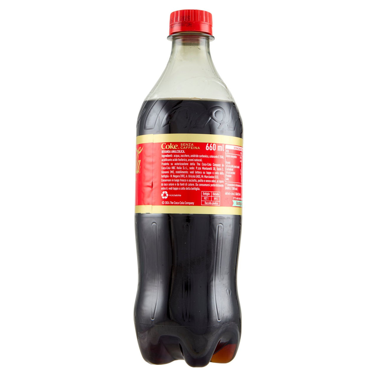 Coca-Cola Senza Caffeina Bottiglia in PET 660 ml