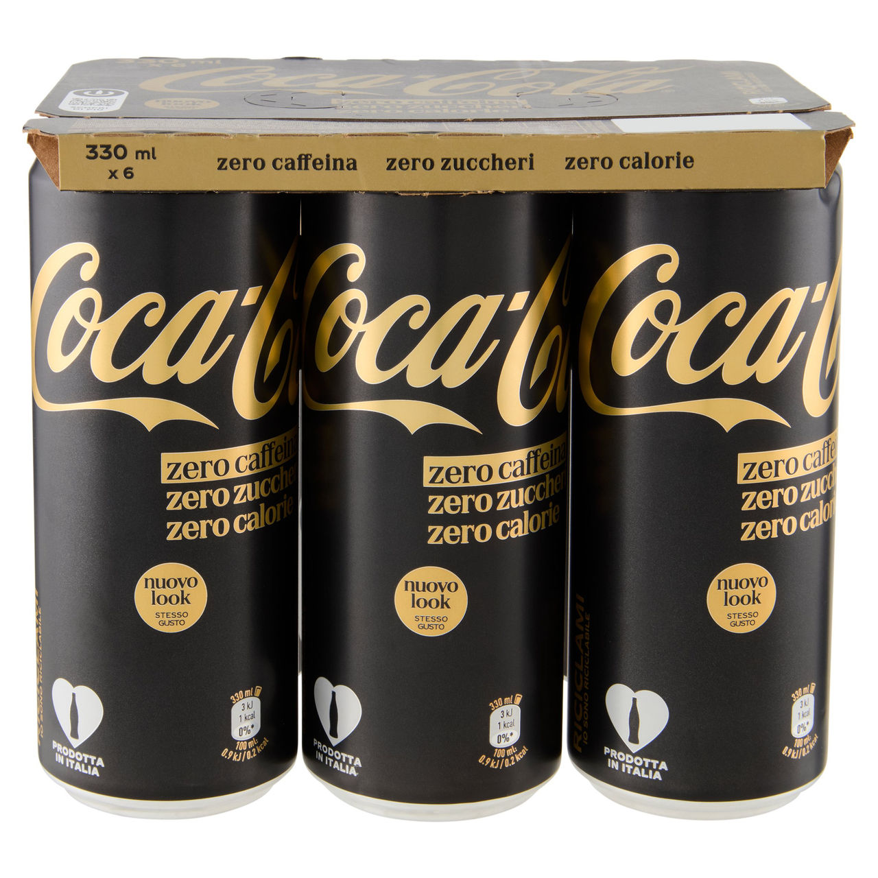 Coca-Cola Zero Caffeina Zero Zuccheri Can 6 X 33 cl