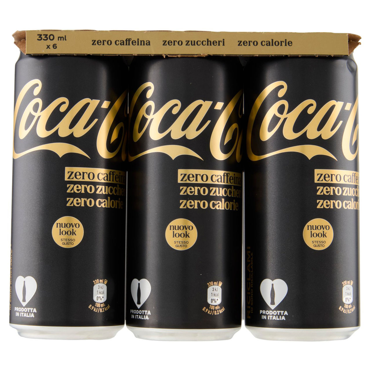 Coca-Cola Zero Caffeina Zero Zuccheri Can 6 X 33 cl