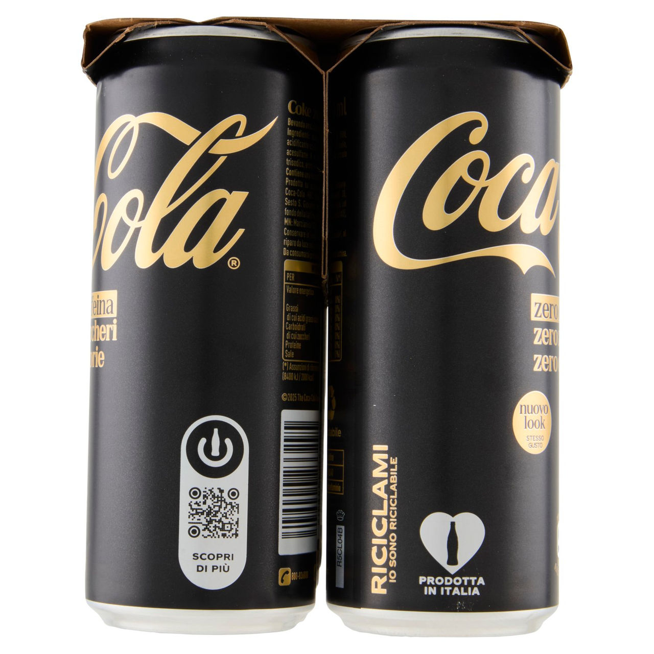 Coca-Cola Zero Caffeina Zero Zuccheri Can 6 X 33 cl