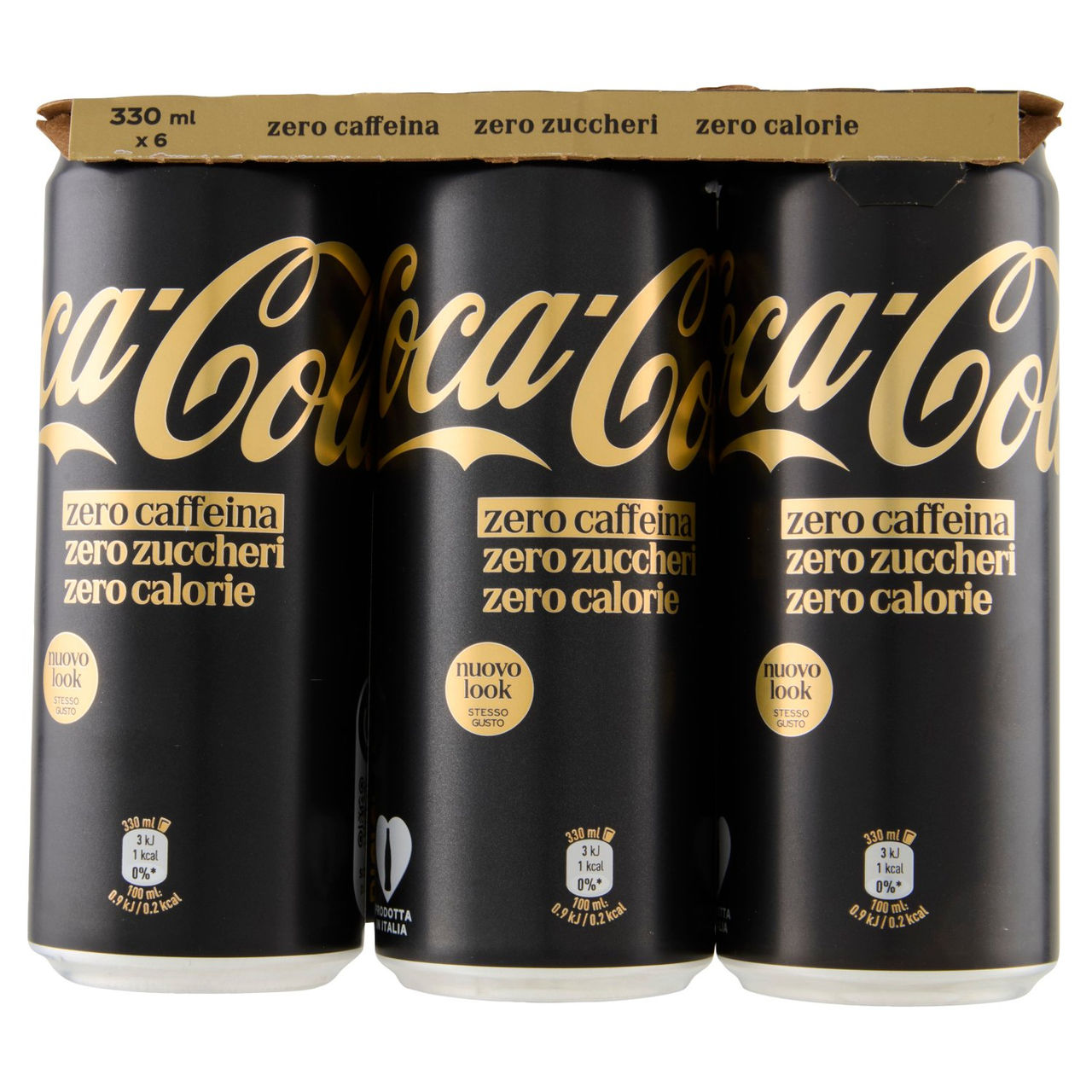 Coca-Cola Zero Caffeina Zero Zuccheri Can 6 X 33 cl