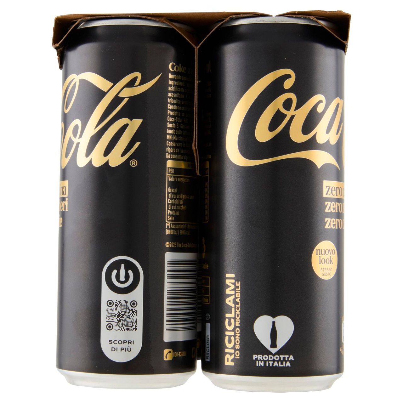 Coca-Cola Zero Caffeina Zero Zuccheri Can 6 X 33 cl