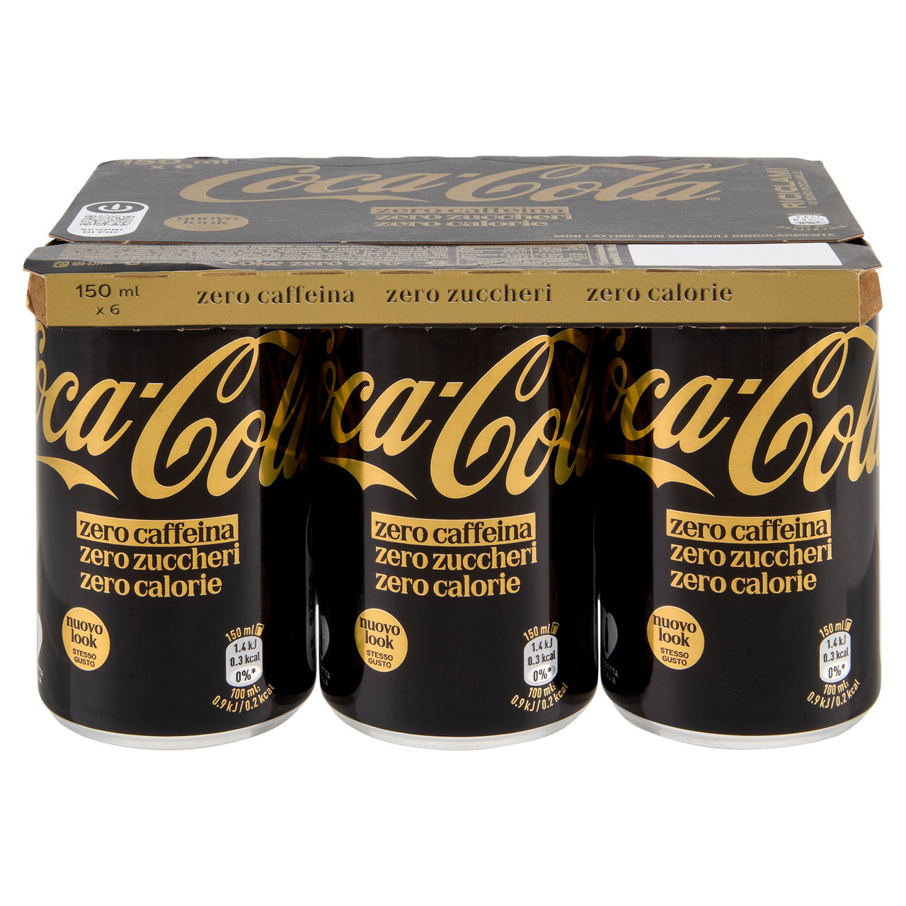 Coca-Cola Zero Caffeina Zero Zuccheri Minican 6 X 15cl