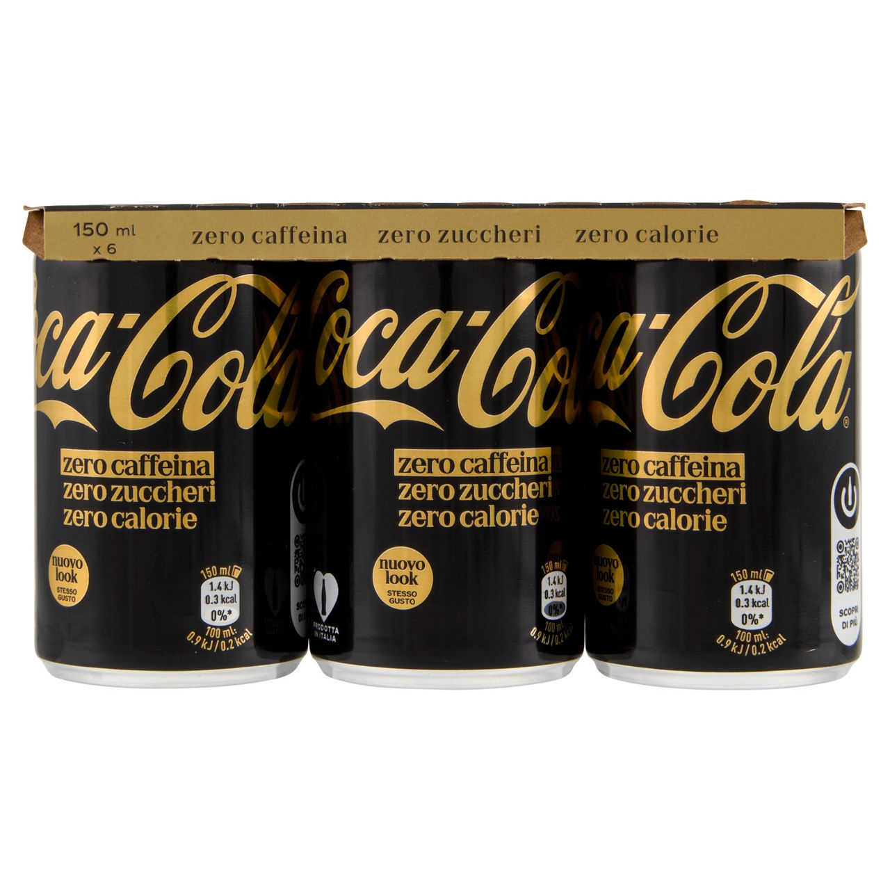 Coca-Cola Zero Caffeina Zero Zuccheri Minican 6 X 15cl
