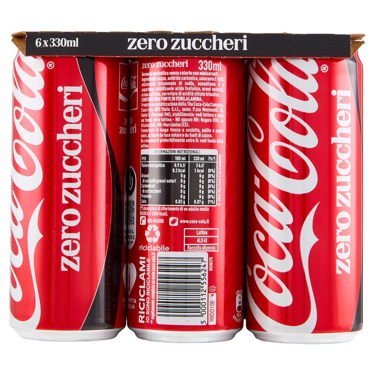 Coca-Cola Zero Zuccheri 6 x 330 ml