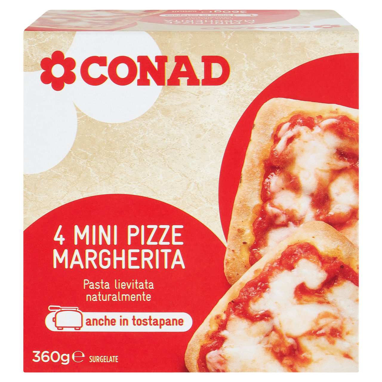 4 Mini Pizze Margherita Conad in vendita online