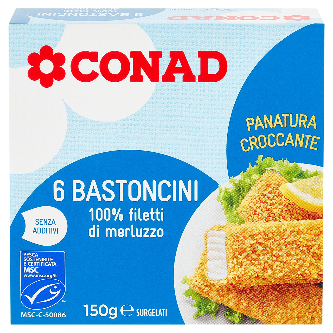 6 bastoncini con merluzzo Conad in vendita online