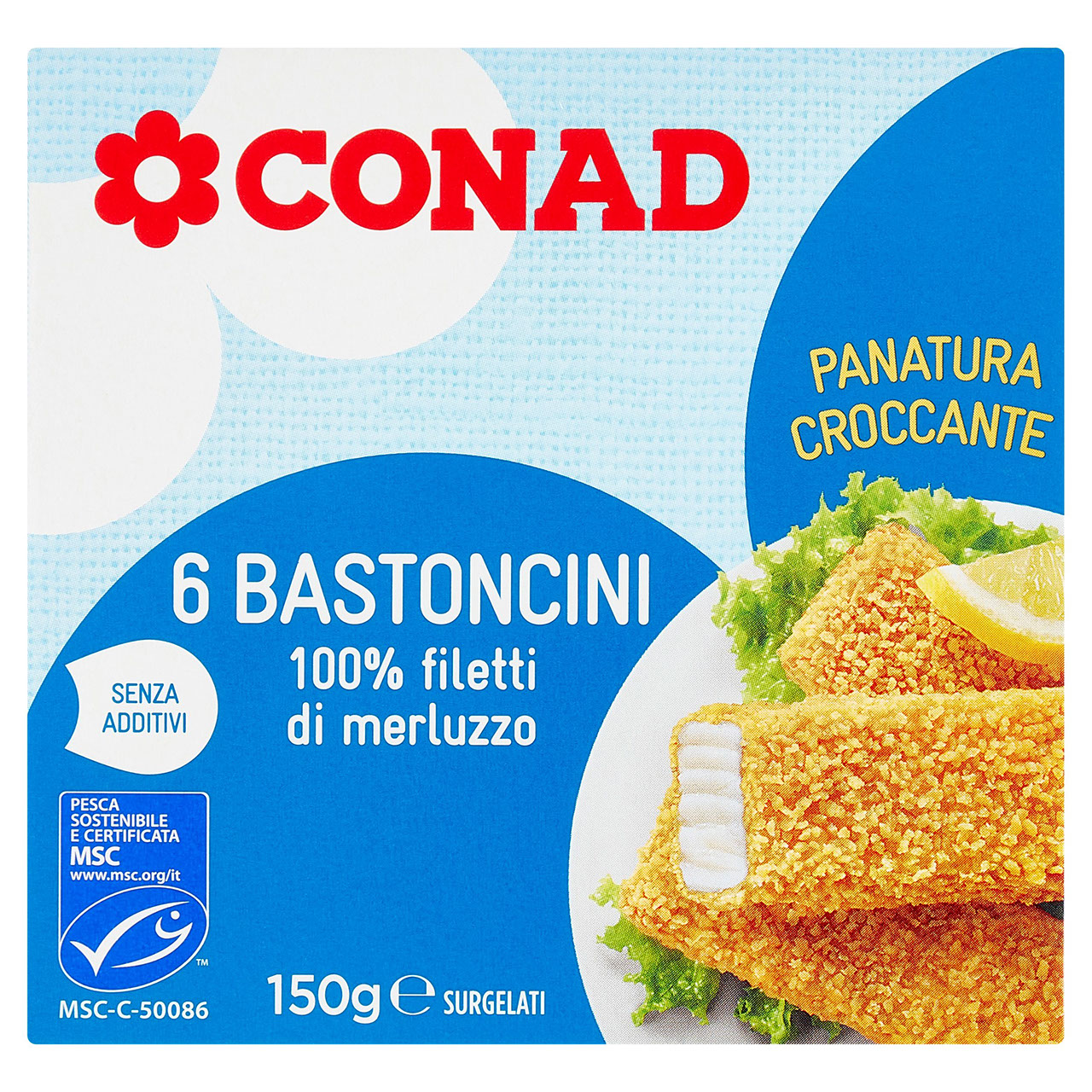 6 bastoncini con merluzzo Conad in vendita online