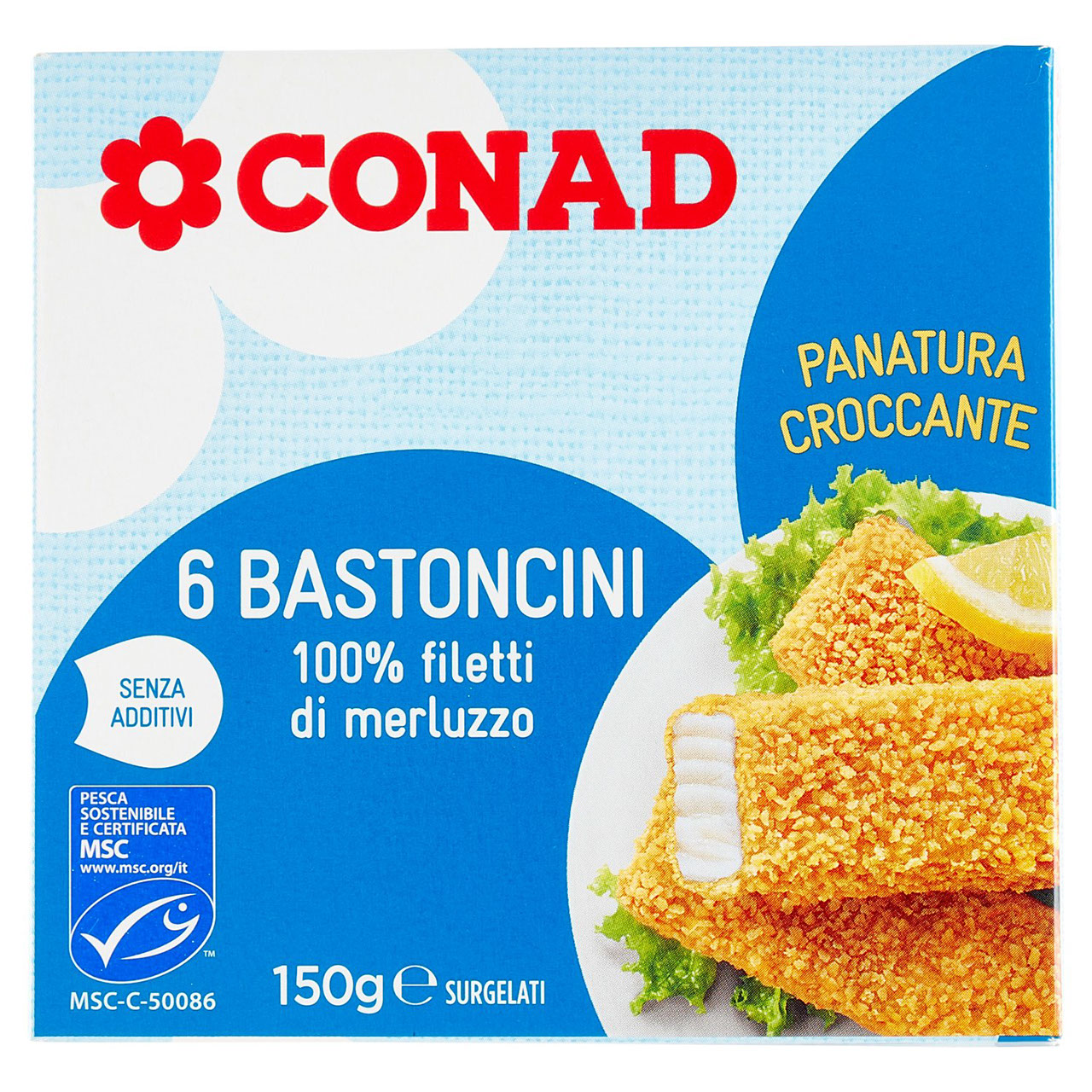 6 bastoncini con merluzzo Conad in vendita online