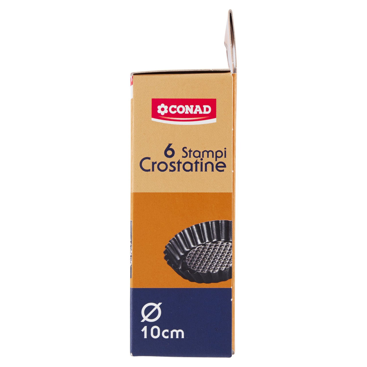 CONAD 6 Stampi Crostatine Acciaio antiaderente Ø 10 cm