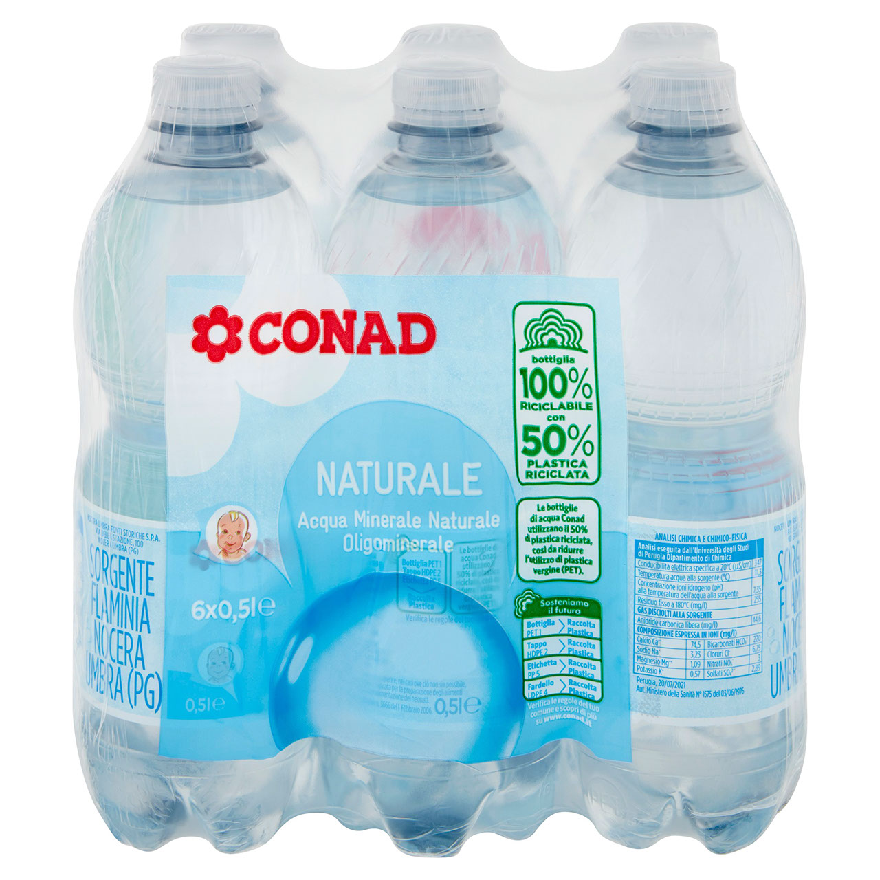CONAD Acqua Minerale Naturale 6 x 0,5 l