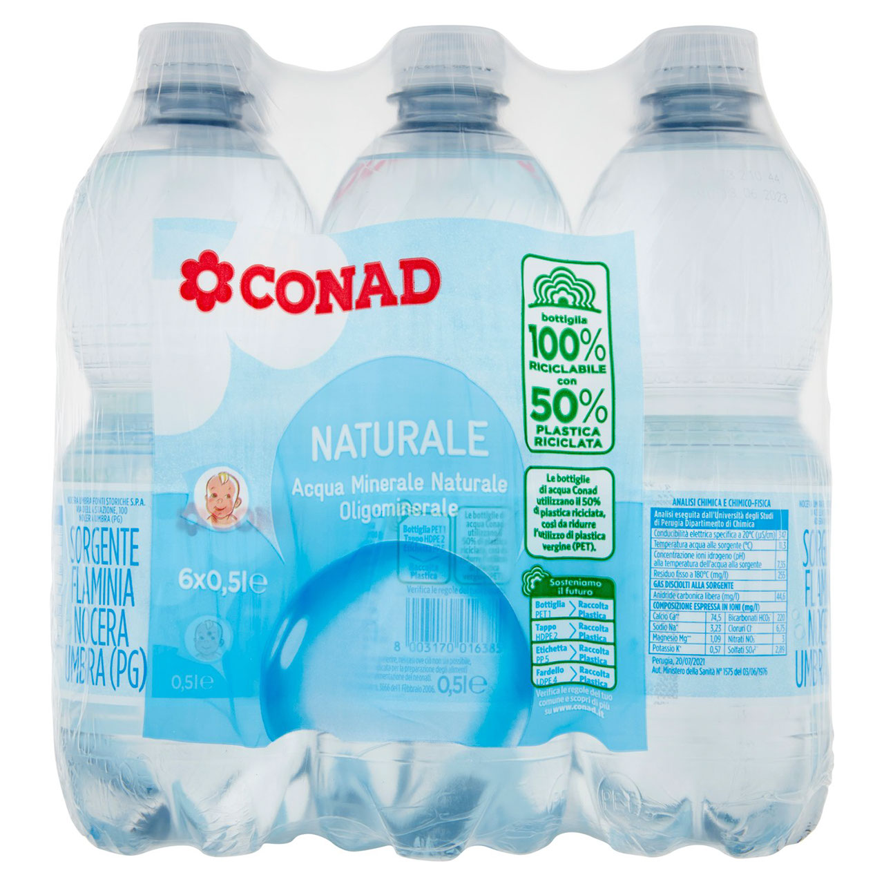 CONAD Acqua Minerale Naturale 6 x 0,5 l