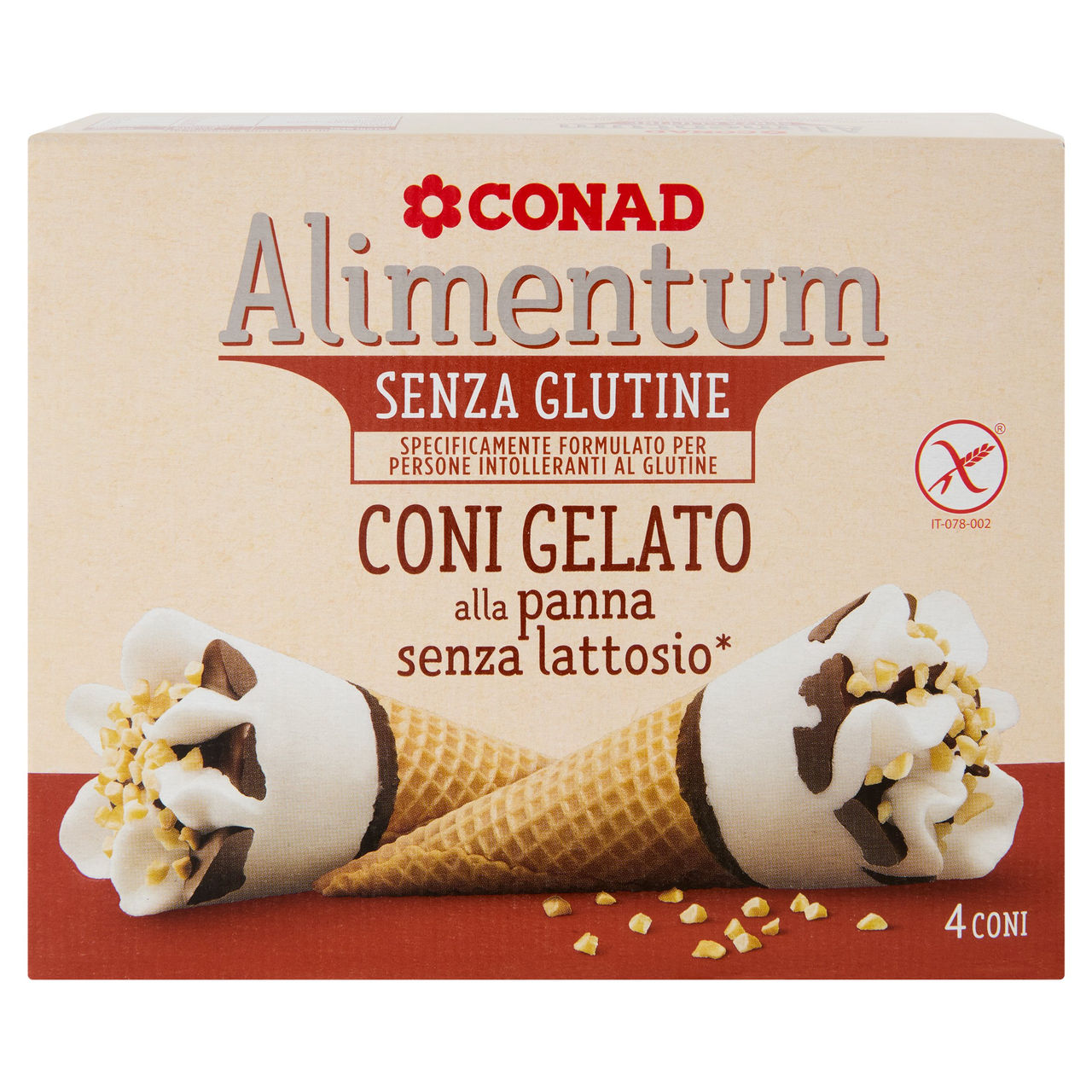 Coni Gelato Panna Senza Lattorio e Glutine Conad